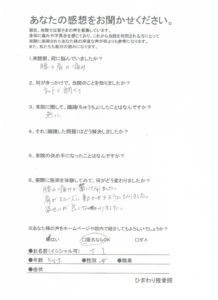 腰の痛みが楽になりました。