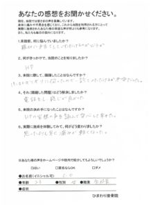 思ったより早く痛みが軽くなった。