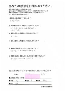 腰の痛みがほとんど無くなりました。