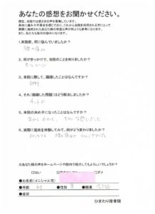 腰痛/よかったです。腰の痛みがやわらぎました