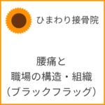 腰痛のブラックフラッグ（職場の構造や組織）