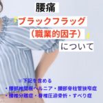 腰痛「ブラックフラッグ（職業的因子）」