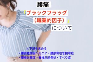 腰痛「ブラックフラッグ（職業的因子）」