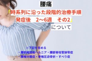 時系列に沿った段階的治療手順　発症後2～６週　その2