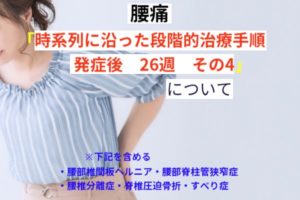 腰痛発症後26週「時系列に沿った段階的治療手順」その4