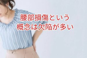 腰部損傷という概念はあまりにも欠陥が多い