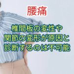椎間関節および椎間板に起因する疼痛を臨床的に診断することは不可能