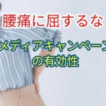 「腰痛に屈するな」と銘打つマルチメディアキャンペーンを行った結果
