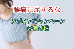 「腰痛に屈するな」と銘打つマルチメディアキャンペーンを行った結果
