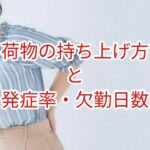 荷物の持ち上げ方と腰痛発症率･欠勤日数