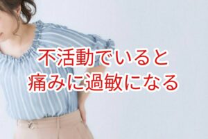 不活動でいると痛みに過敏になる